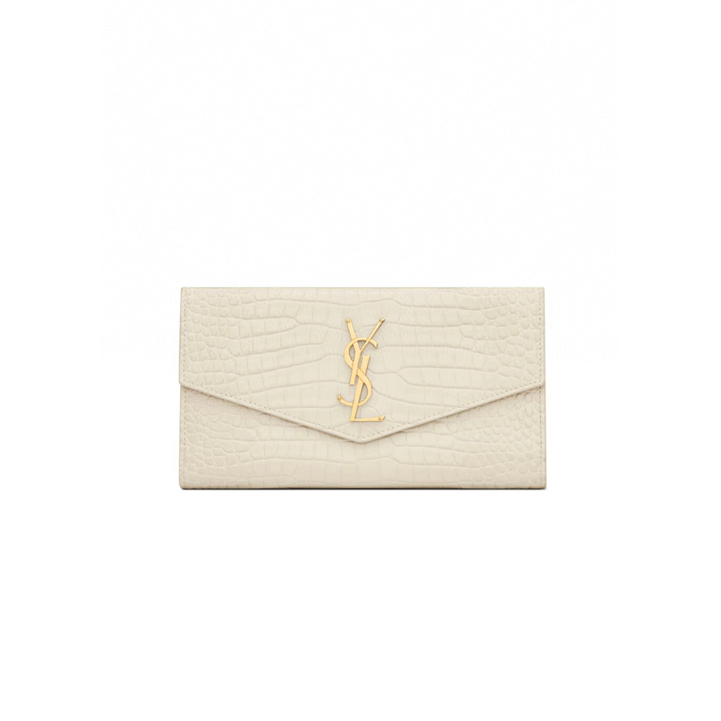 Y51 UPTOWN POUCH IN CROCODILE-EMBOSSED SHINY LEATHER 582124DND1J9207 (21.5*12*2.5cm) Master Quality